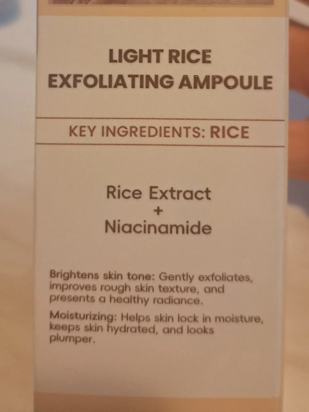 LYNZ PURE LIGHT RICE EXFOLIATING AMPOULE